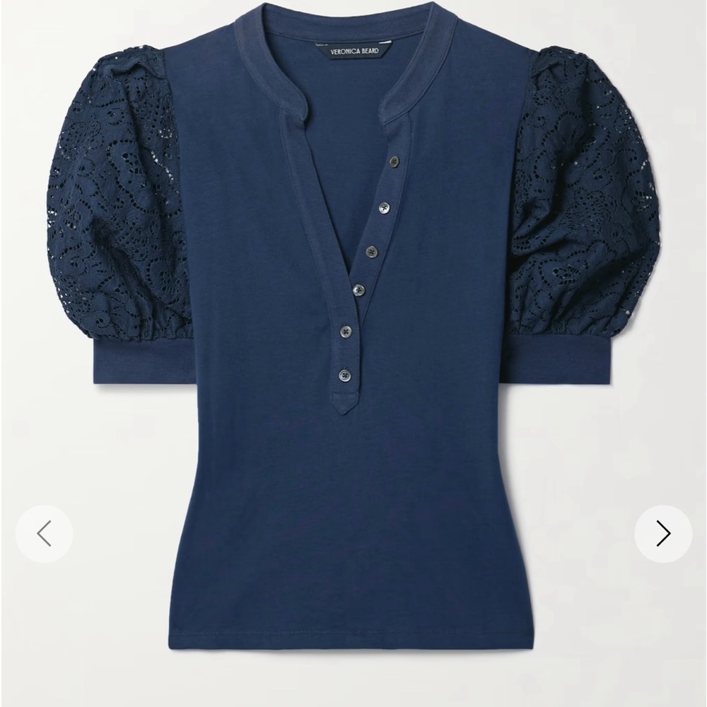 Veronica Beard Coralee Marine Top NWT